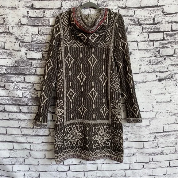 Free People Kai Pom Pom Hooded Cardigan in Brown - Picture 5 of 8